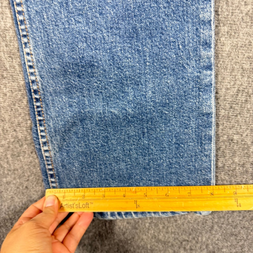 RE/DONE Originals Womens High Rise Kick Flare Jeans Blue Size 32 Made in USA - Picture 7 of 13